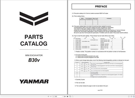 yanmar mini parts catalog